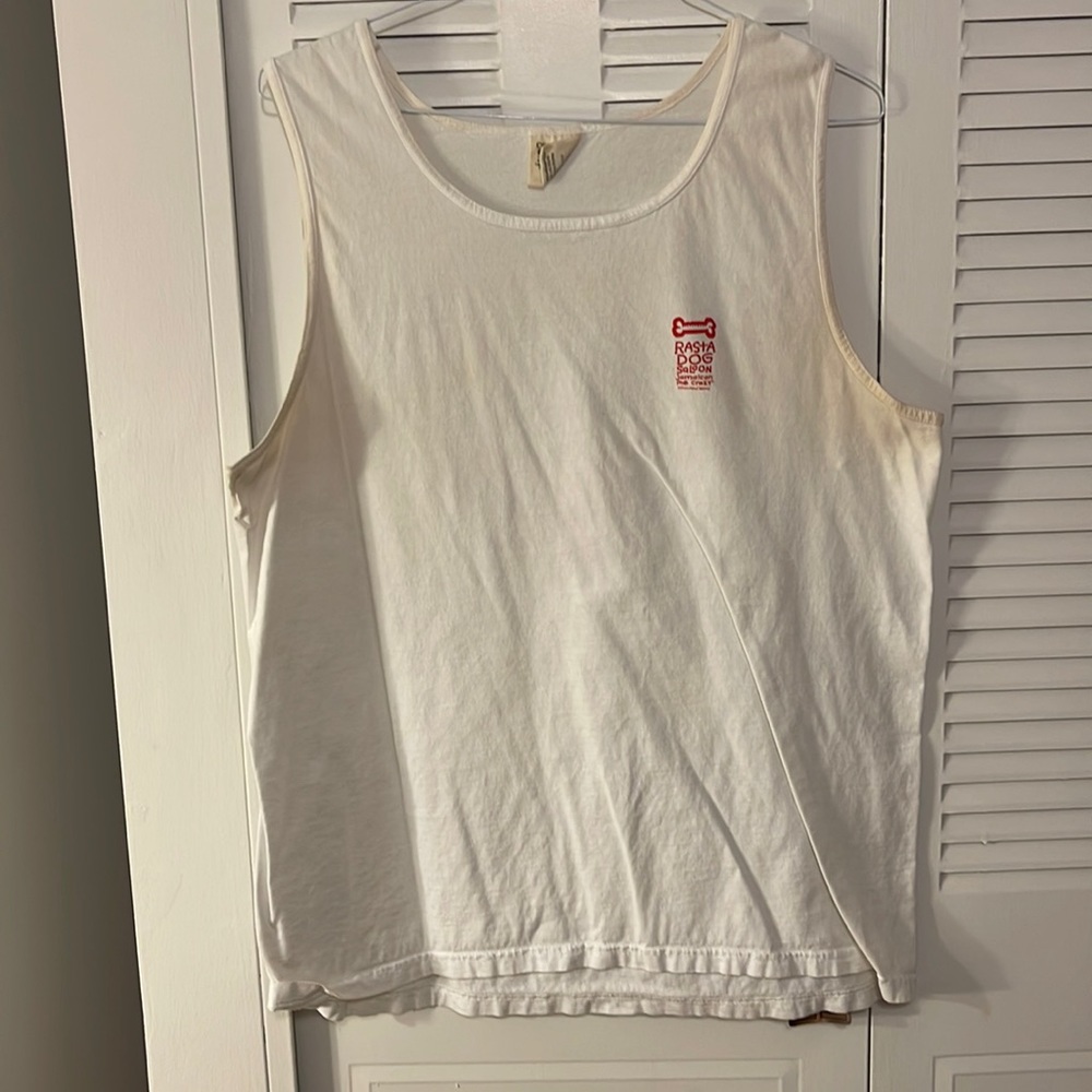 Men’s white graphic tank top Hilton Head